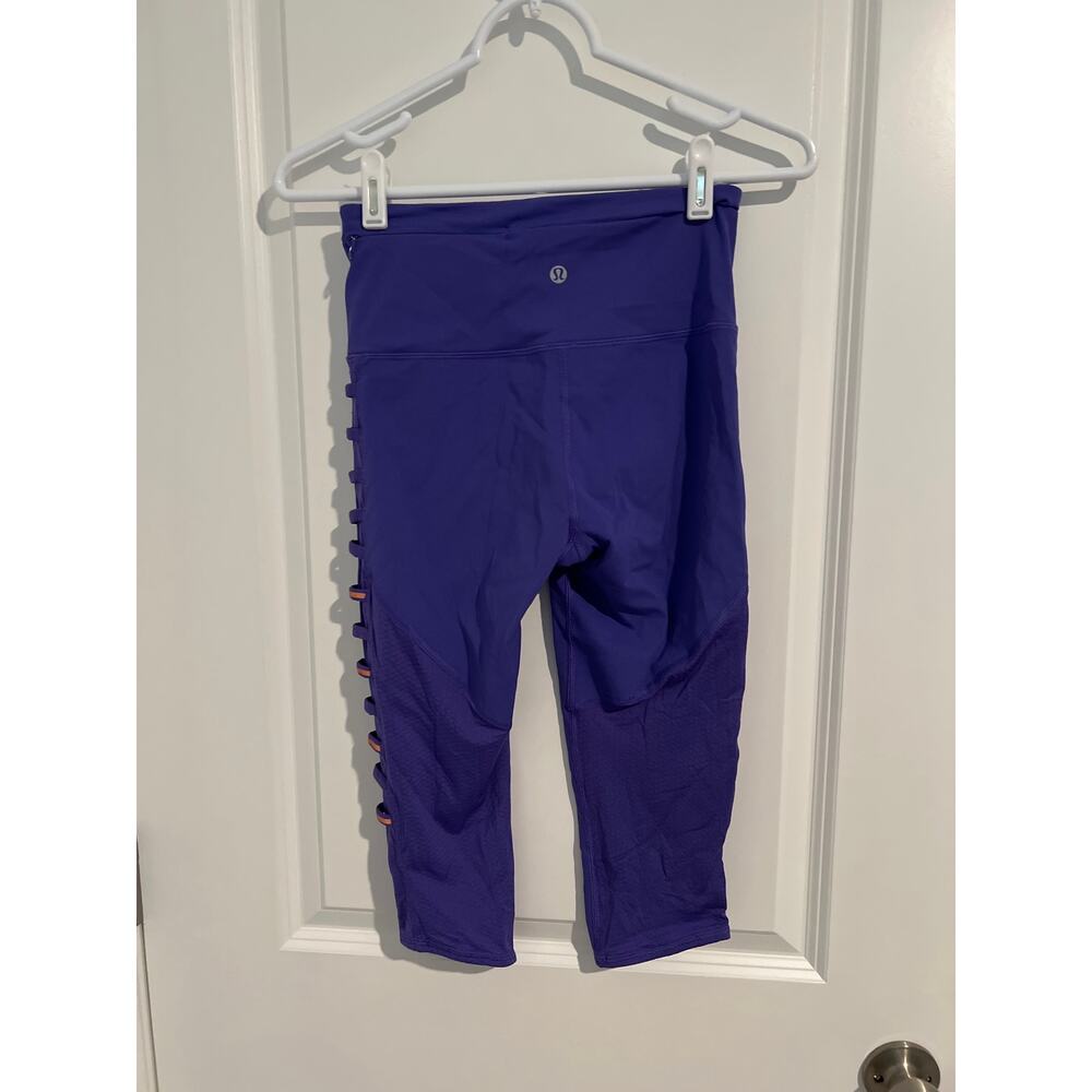 LULULEMON breezy mesh Iris cropped leggings size 4 - Picture 4 of 6